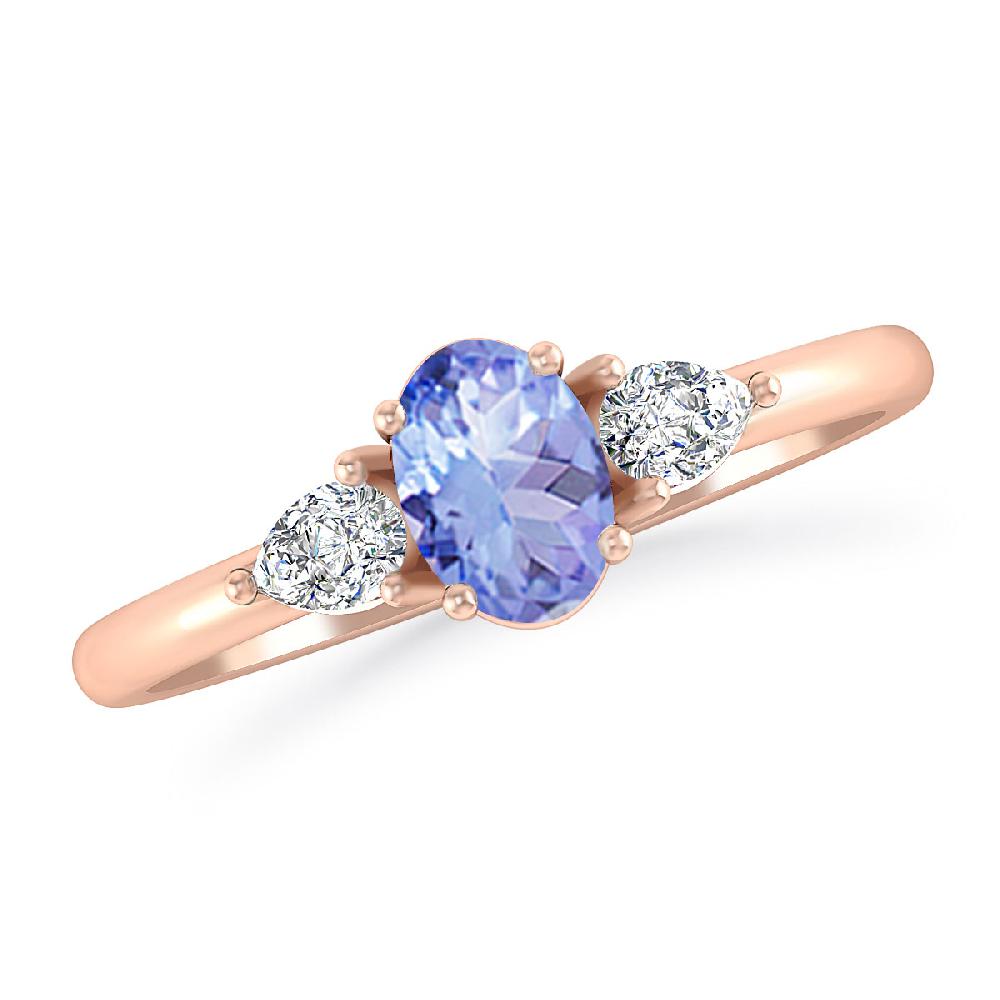 Rose Gold - Tanzanite