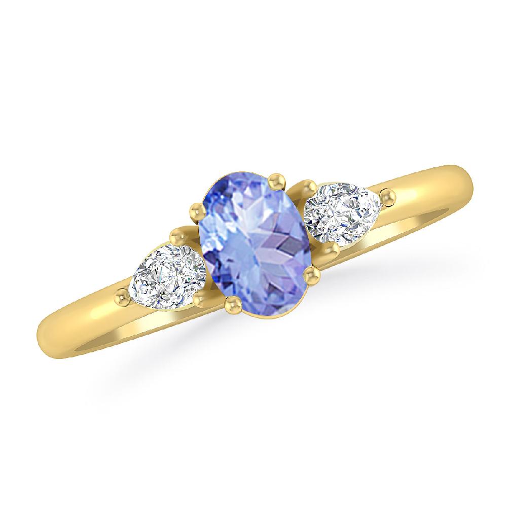 Yellow Gold - Tanzanite