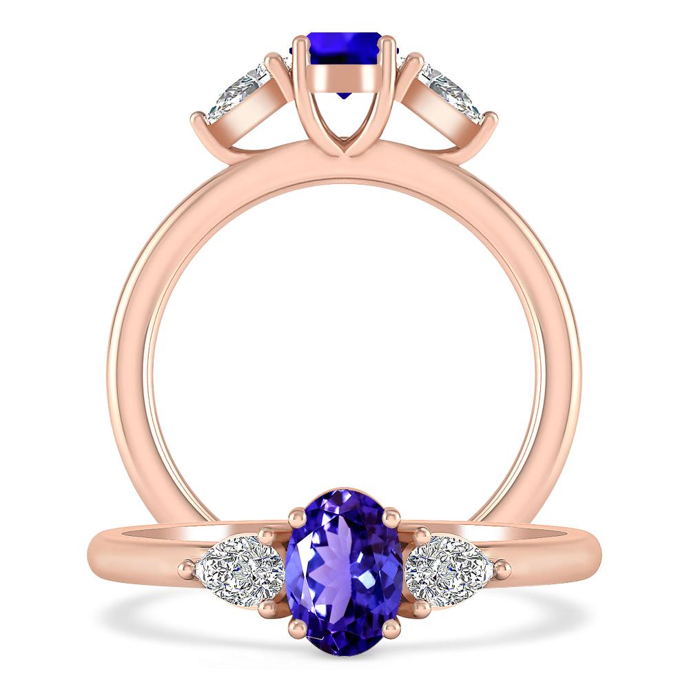 Rose Gold - Tanzanite