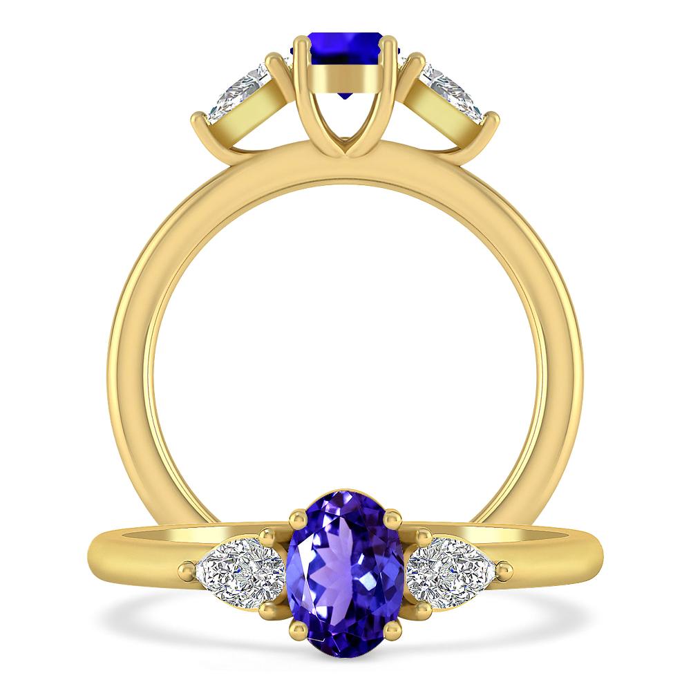 Yellow Gold - Tanzanite