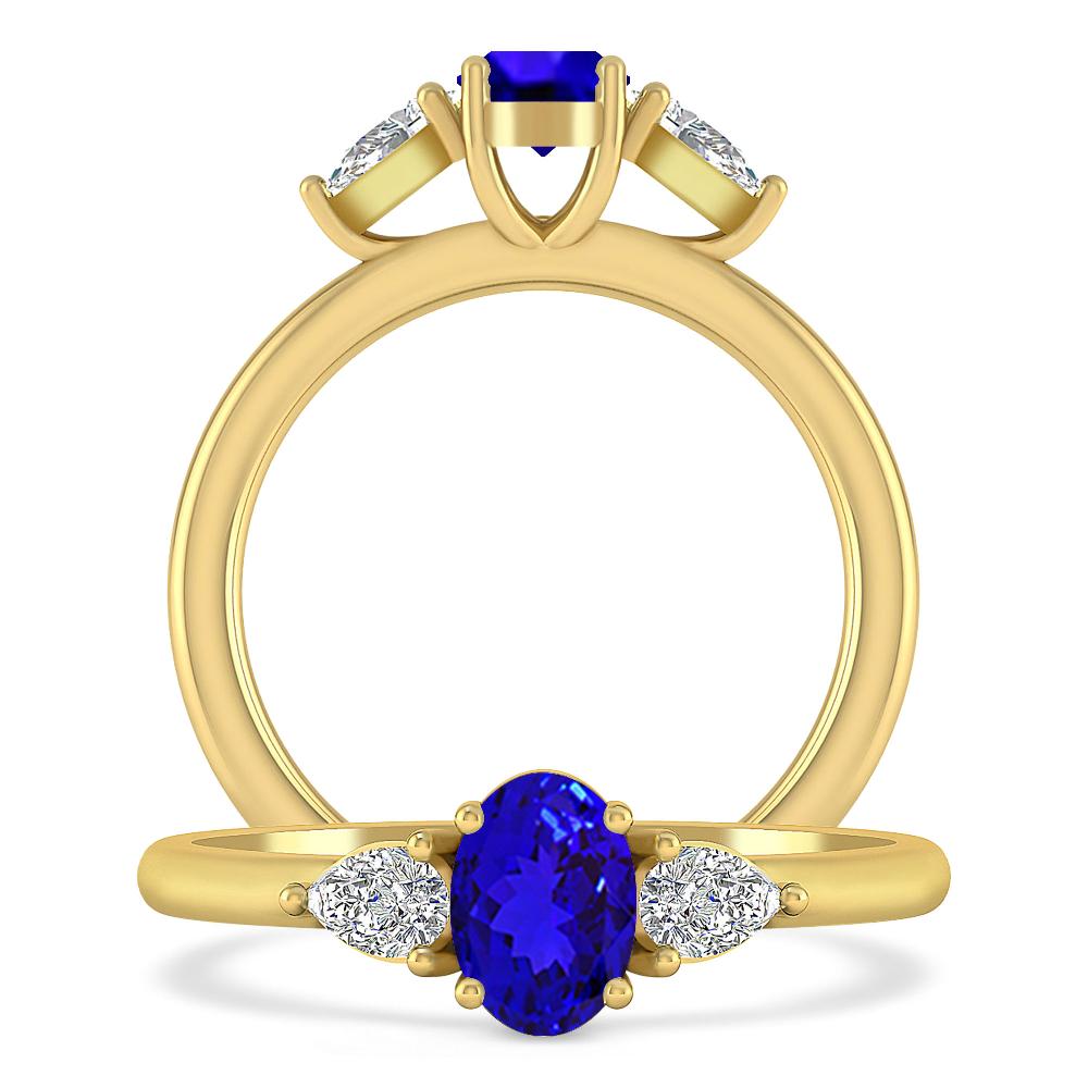 Yellow Gold - Tanzanite