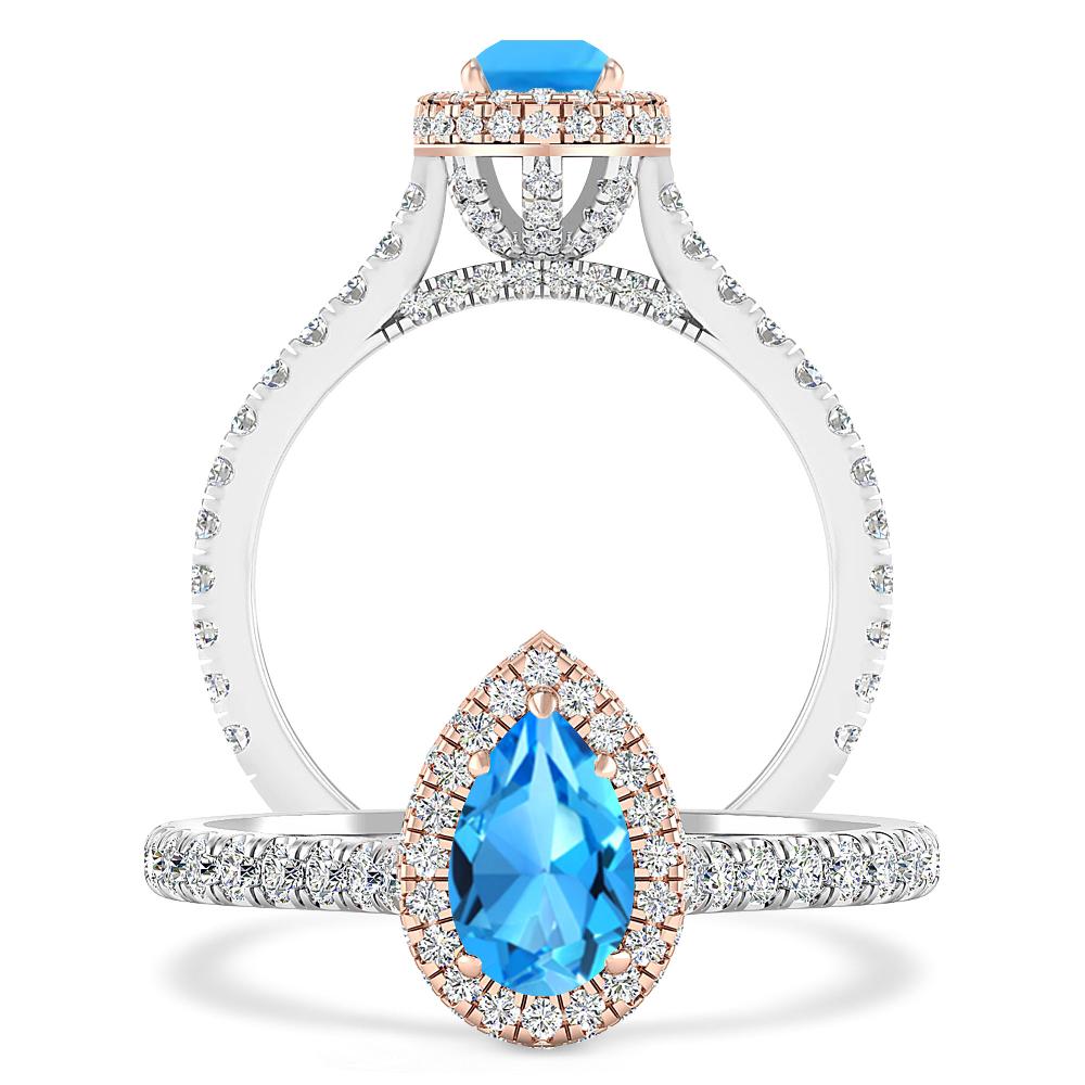 White Gold - Blue Topaz