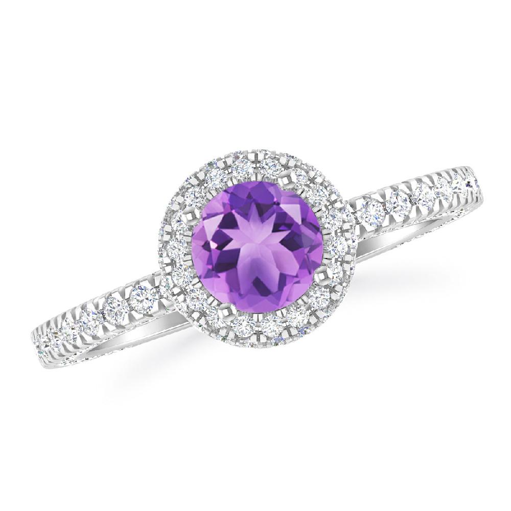 White Gold - Amethyst