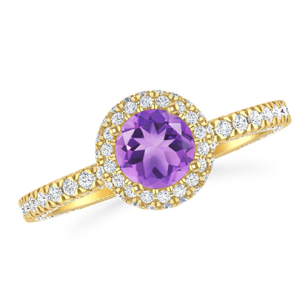 Yellow Gold - Amethyst