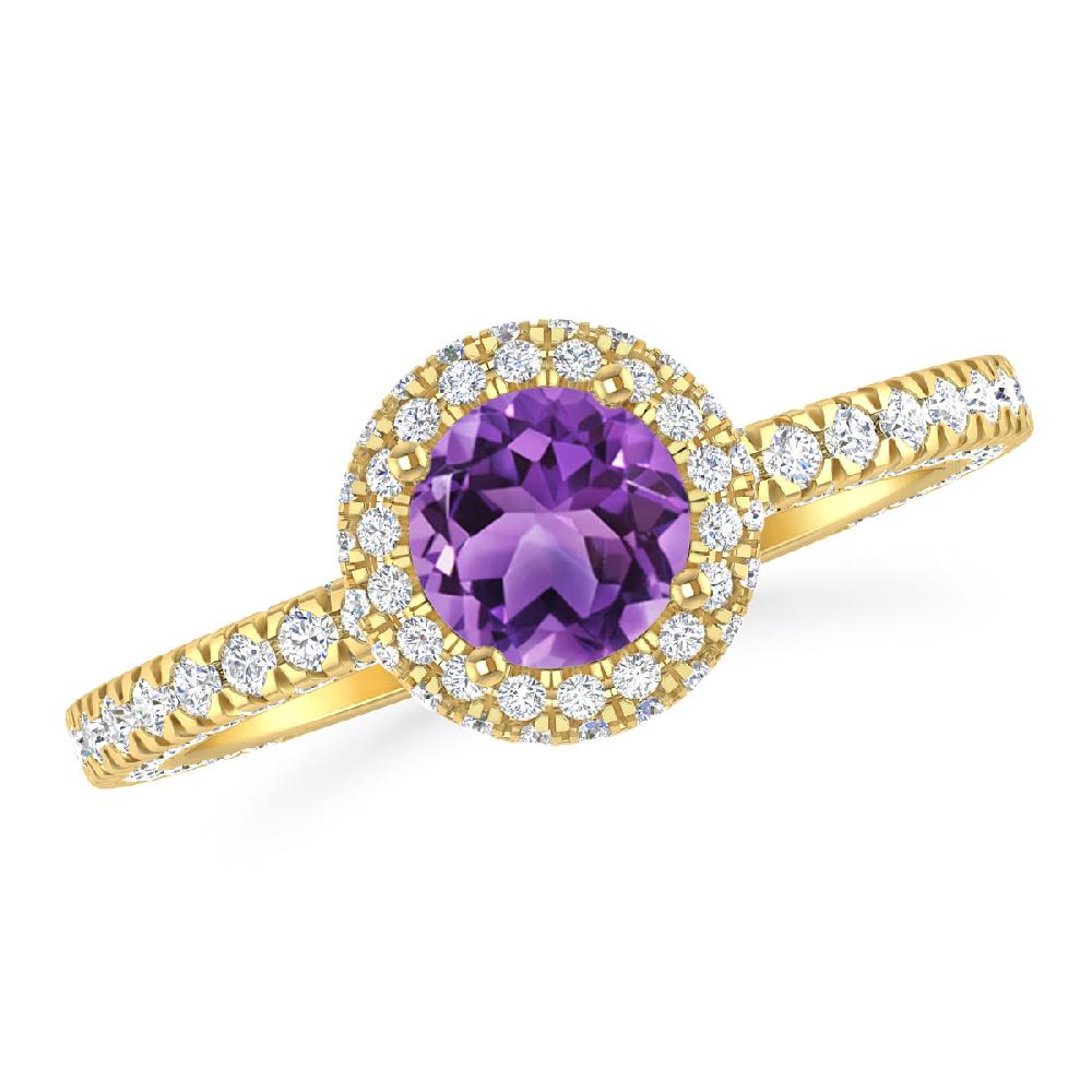 Yellow Gold - Amethyst