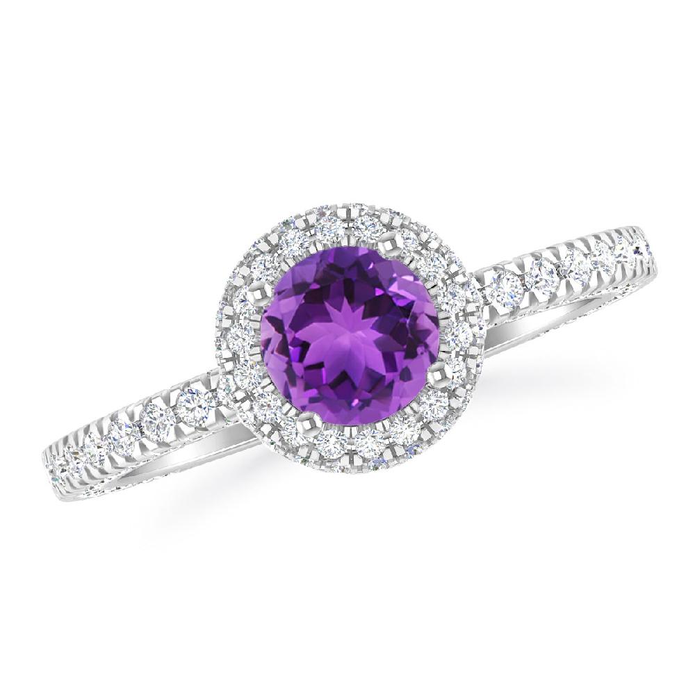 White Gold - Amethyst