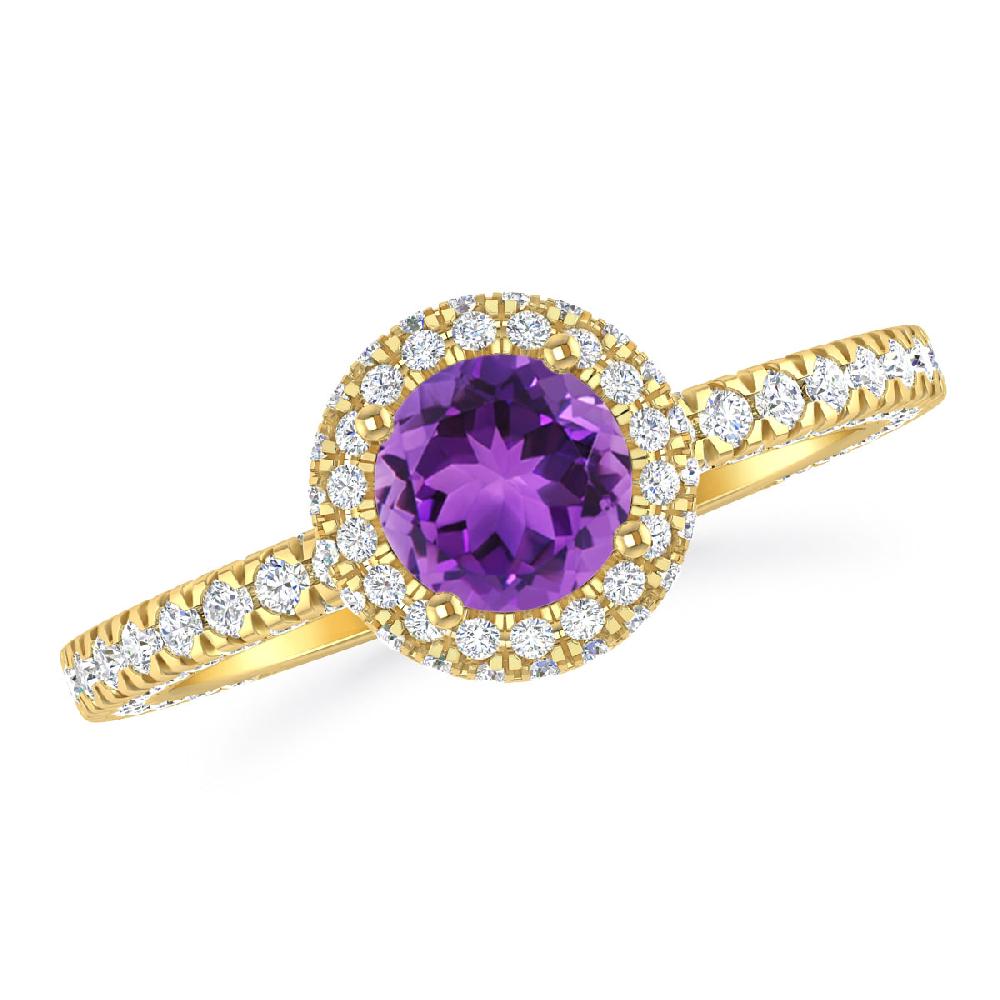 Yellow Gold - Amethyst