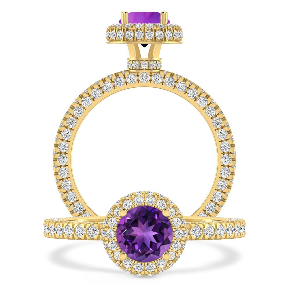 Yellow Gold - Amethyst