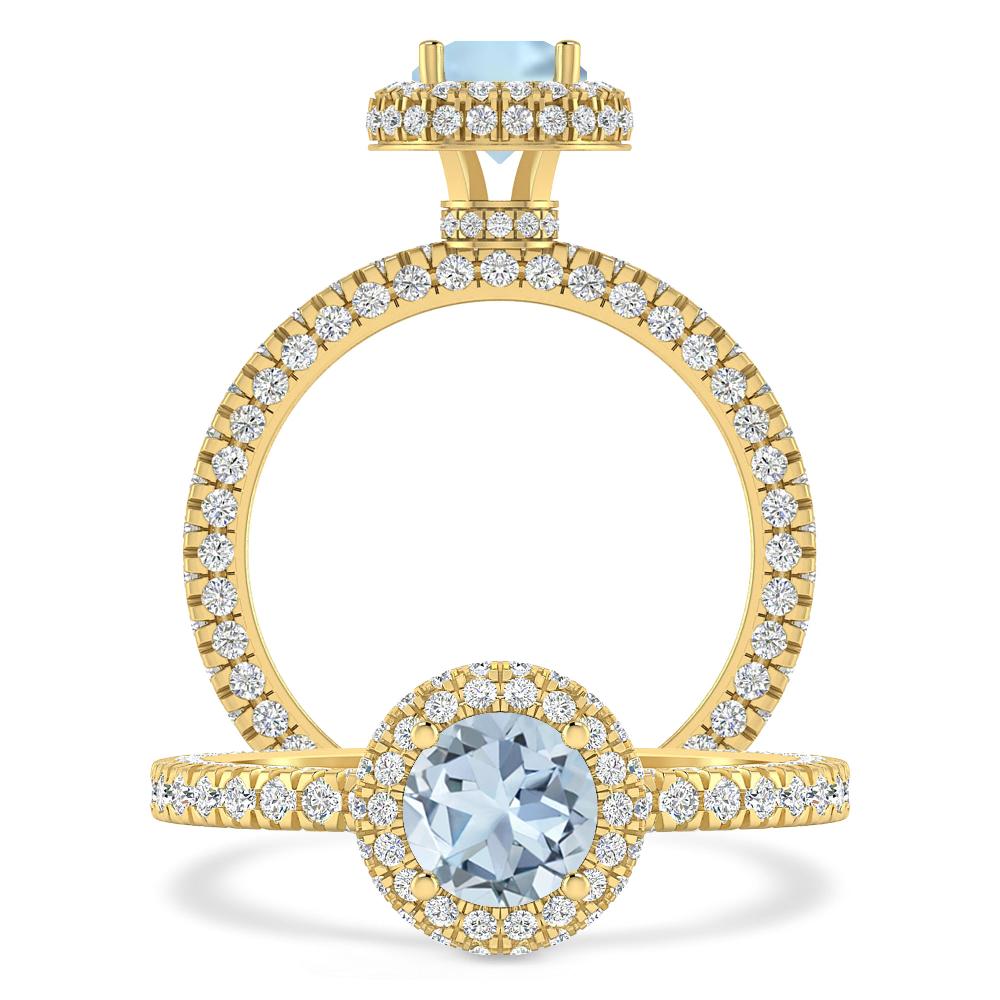 Yellow Gold - Aquamarine