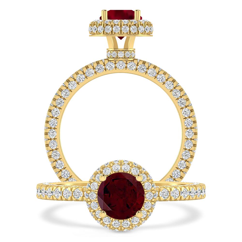 Yellow Gold - Garnet