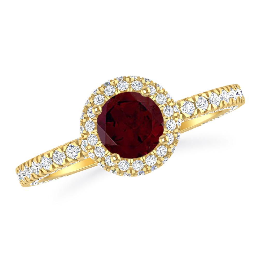 Yellow Gold - Garnet