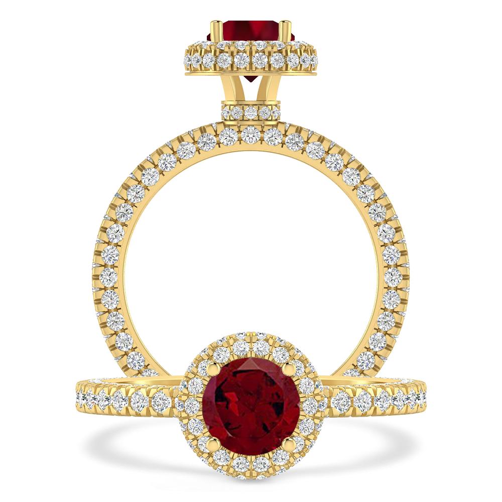 Yellow Gold - Garnet