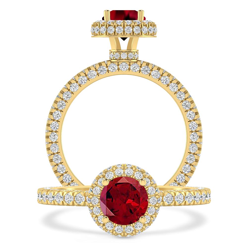 Yellow Gold - Garnet