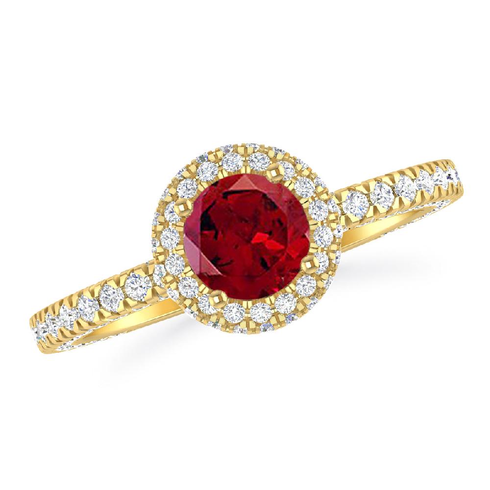 Yellow Gold - Garnet