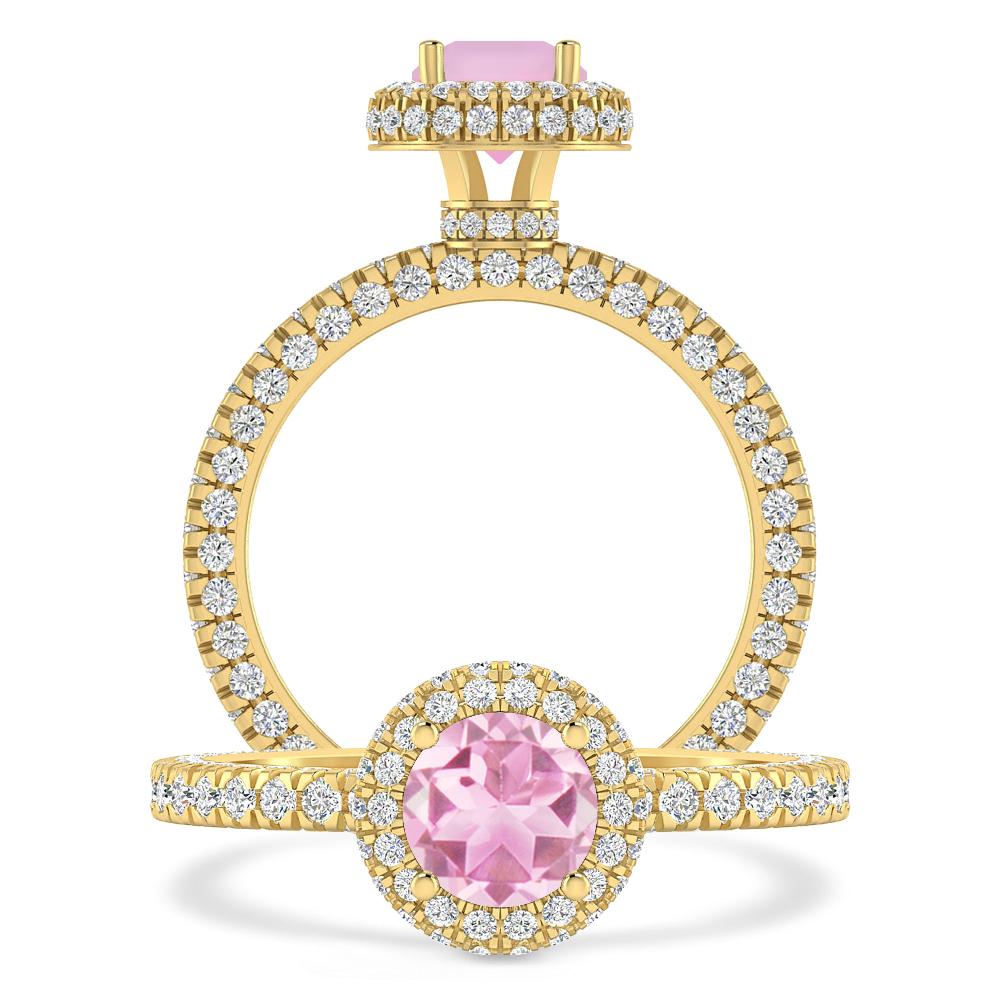 Yellow Gold - Pink Tourmaline