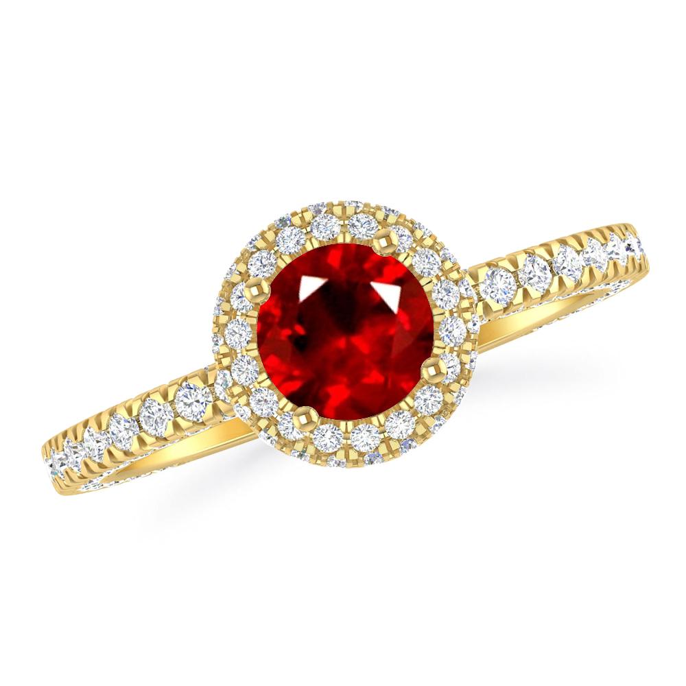 Yellow Gold - Ruby