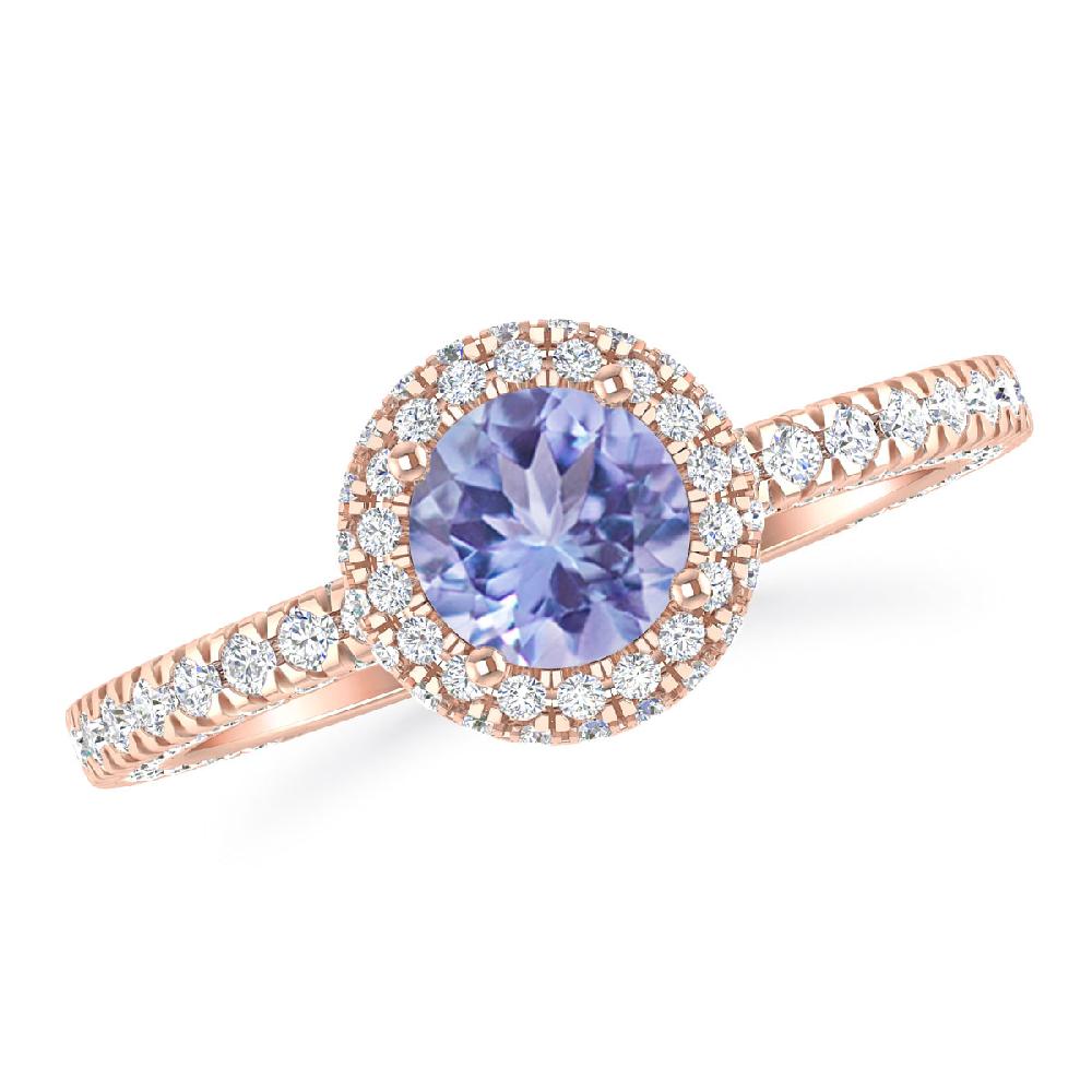 Rose Gold - Tanzanite