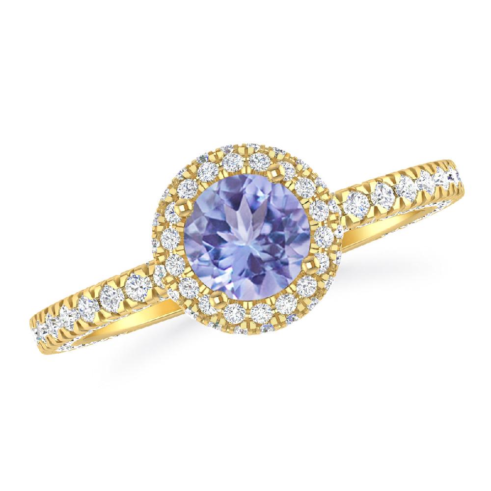 Yellow Gold - Tanzanite