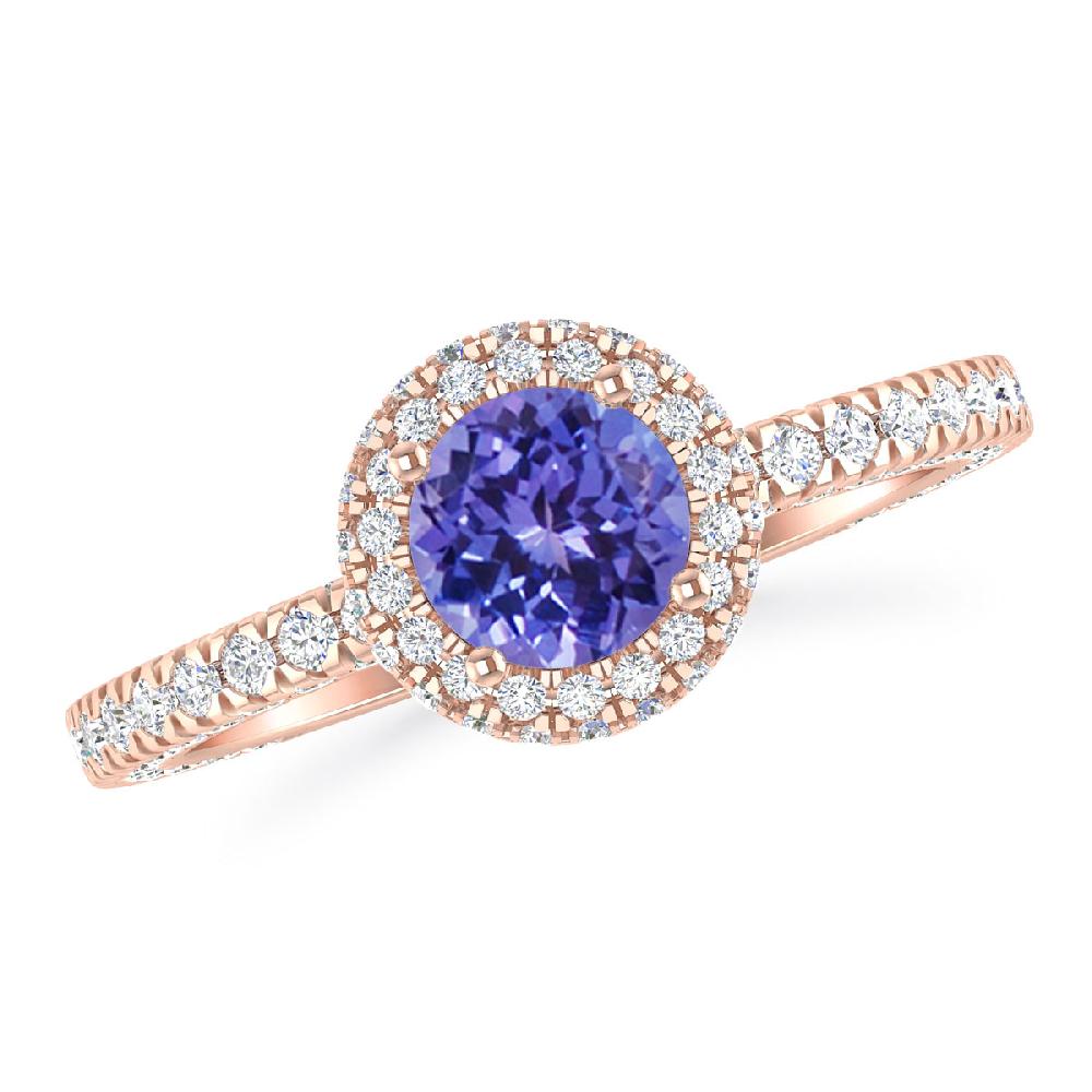 Rose Gold - Tanzanite