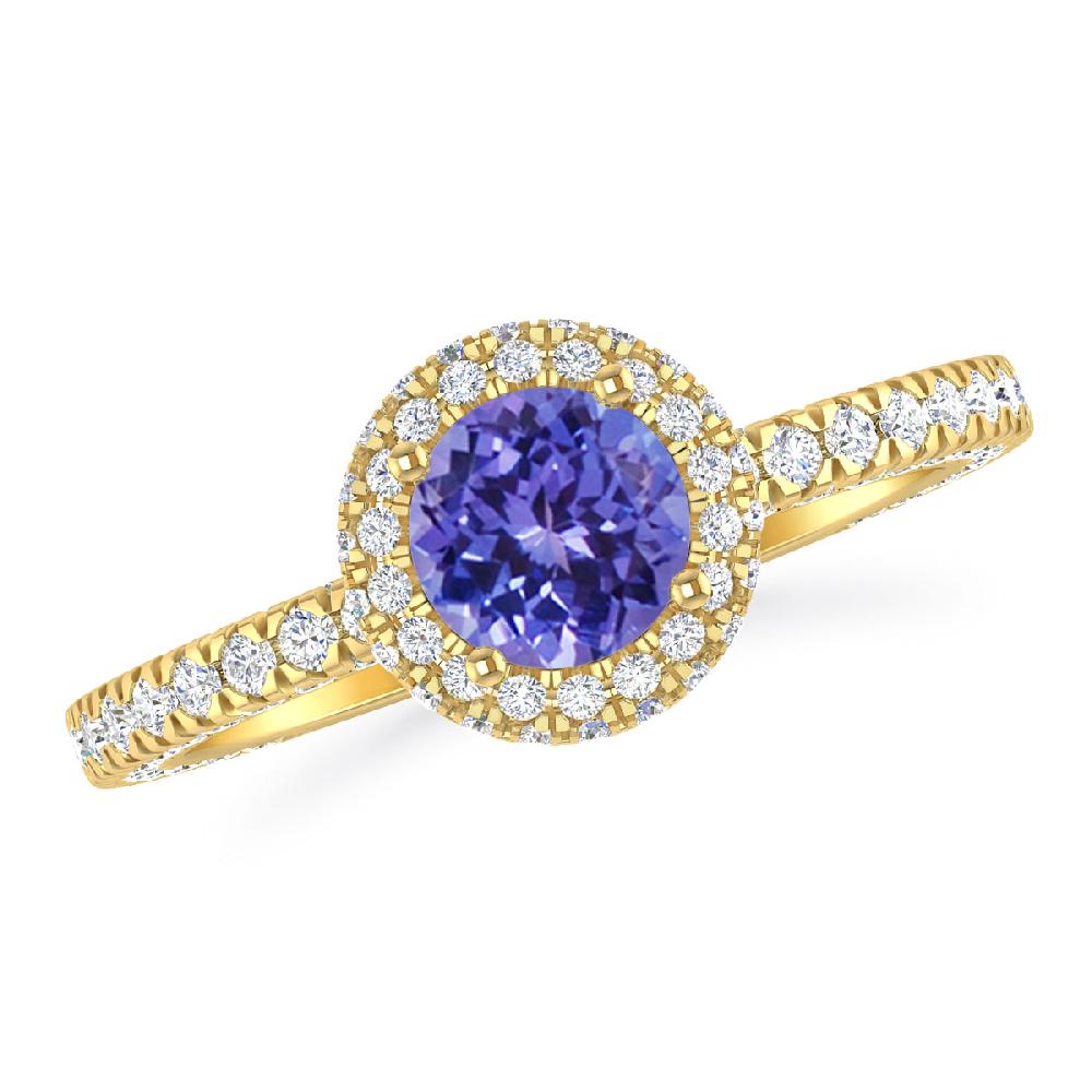 Yellow Gold - Tanzanite