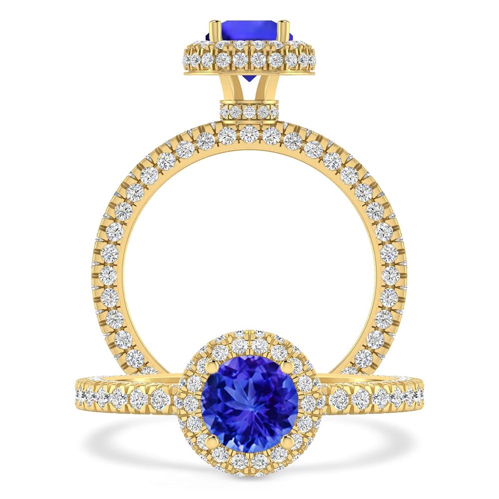 Yellow Gold - Tanzanite