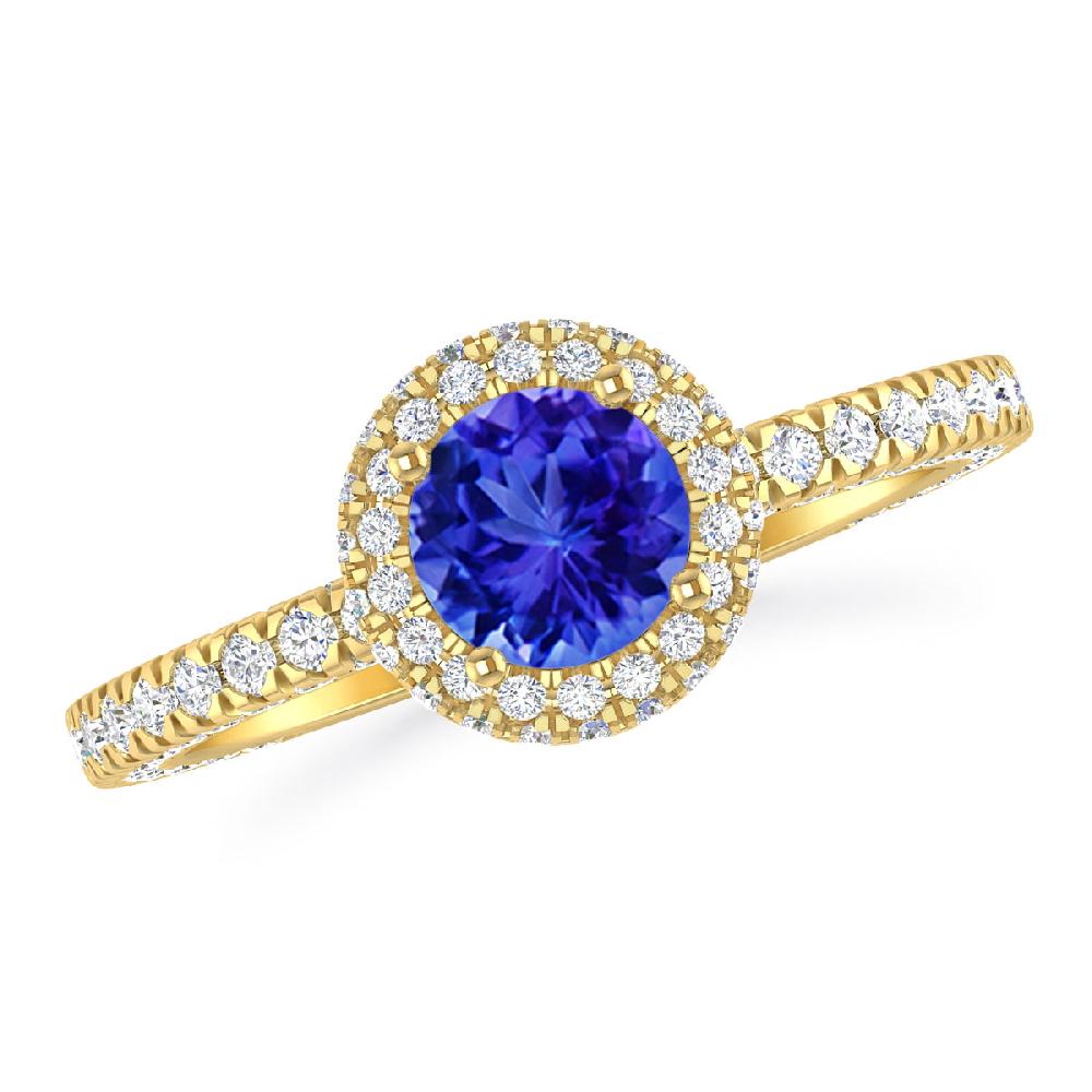 Yellow Gold - Tanzanite