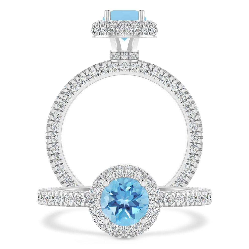 White Gold - Blue Topaz