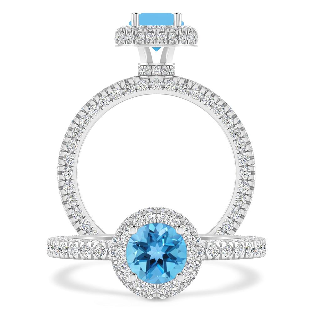 White Gold - Blue Topaz