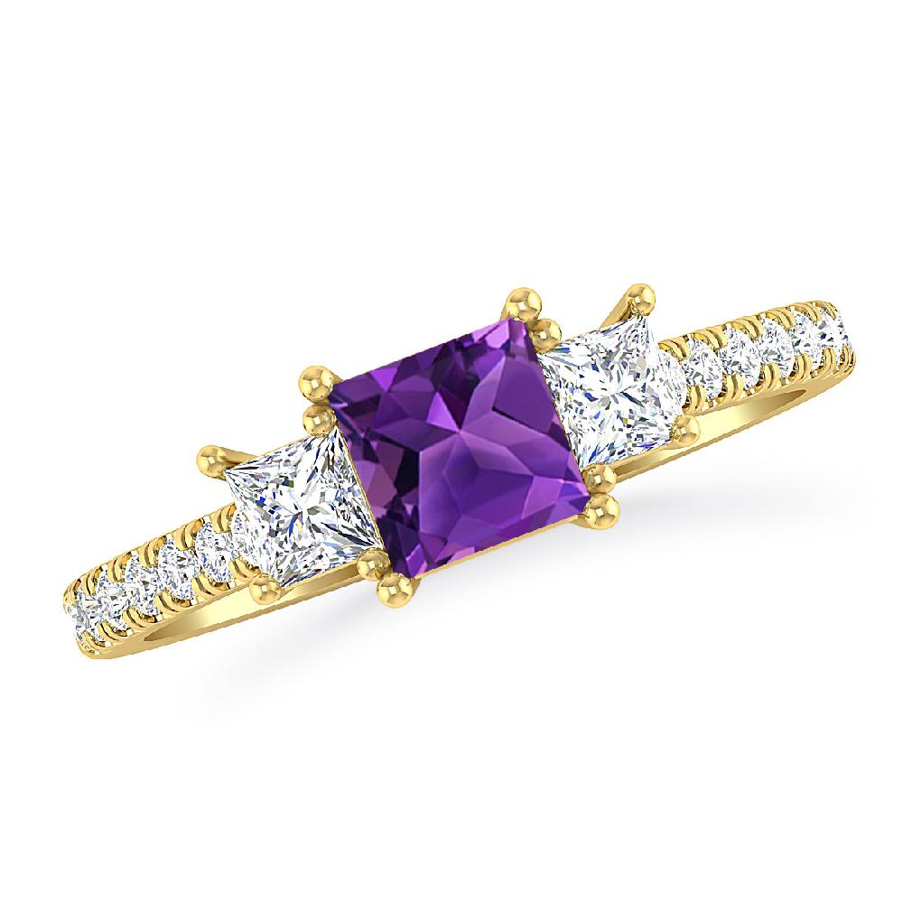 Yellow Gold - Amethyst