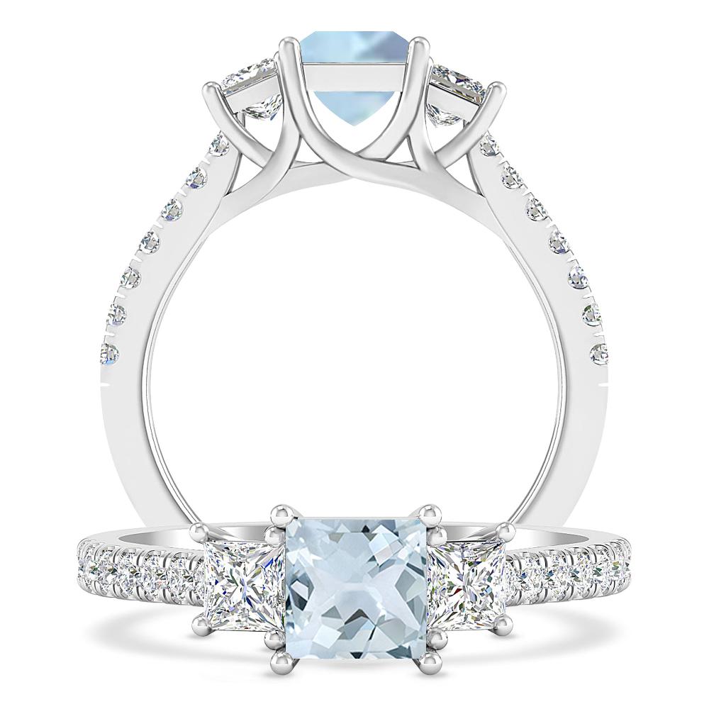 White Gold - Aquamarine