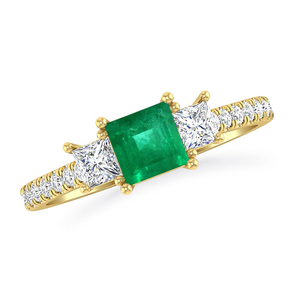 Yellow Gold - Emerald