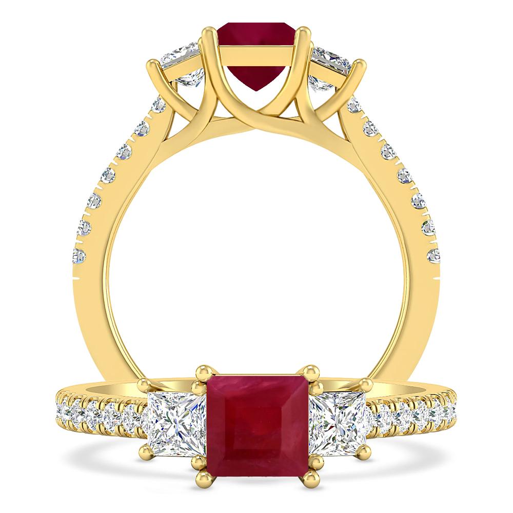 Yellow Gold - Ruby