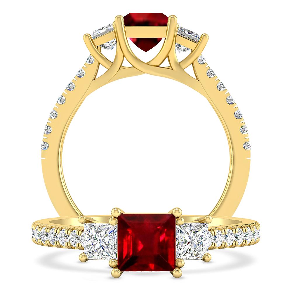 Yellow Gold - Ruby