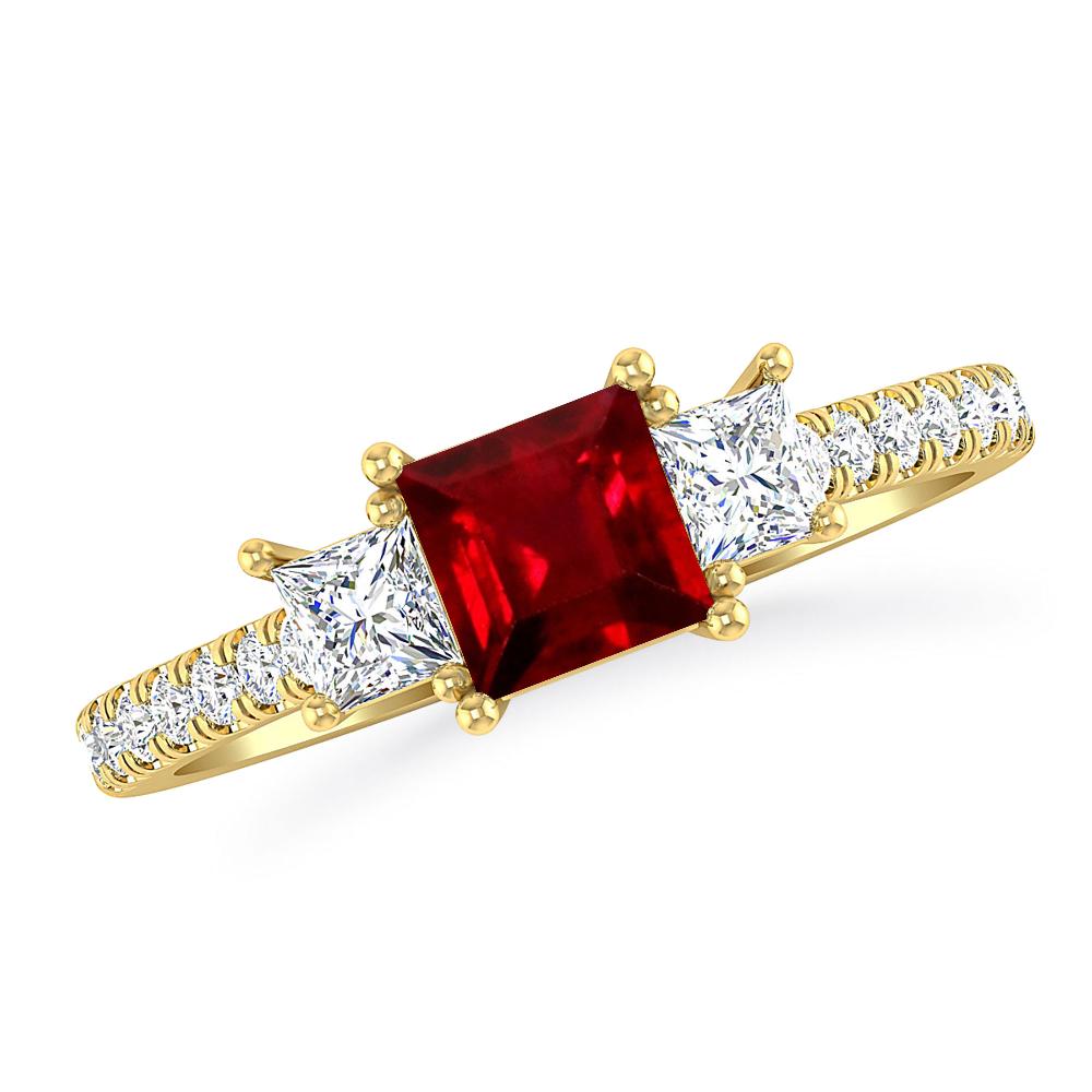 Yellow Gold - Ruby