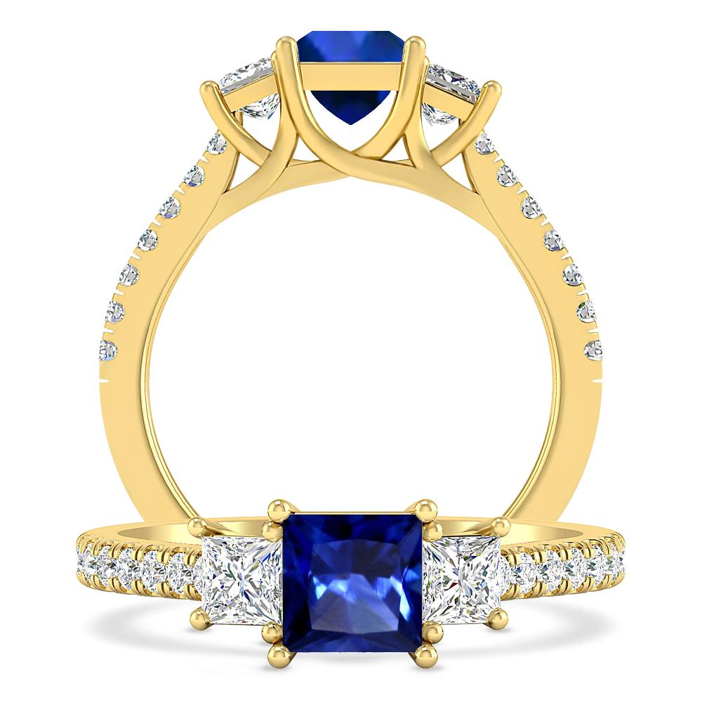 Yellow Gold - Sapphire