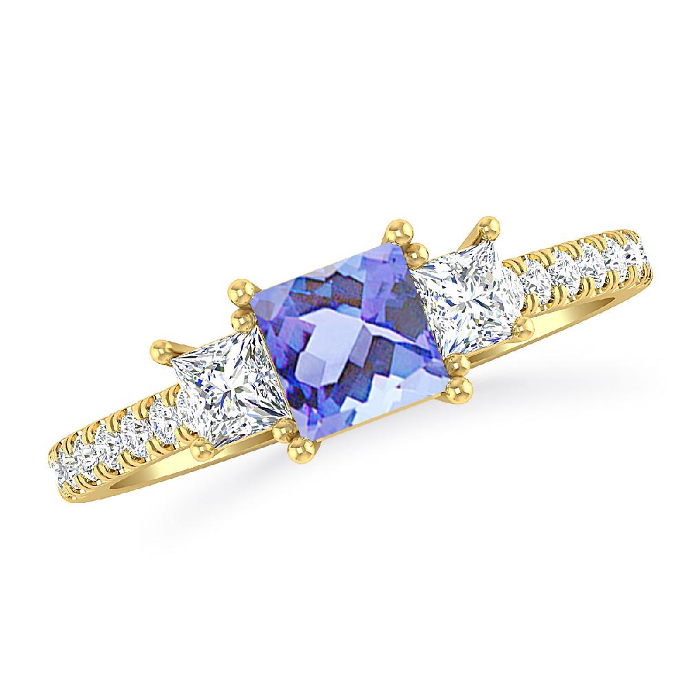 Yellow Gold - Tanzanite