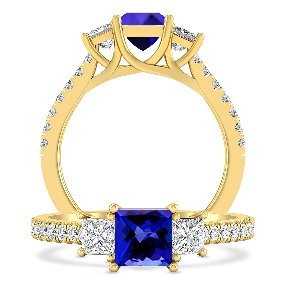 Yellow Gold - Tanzanite