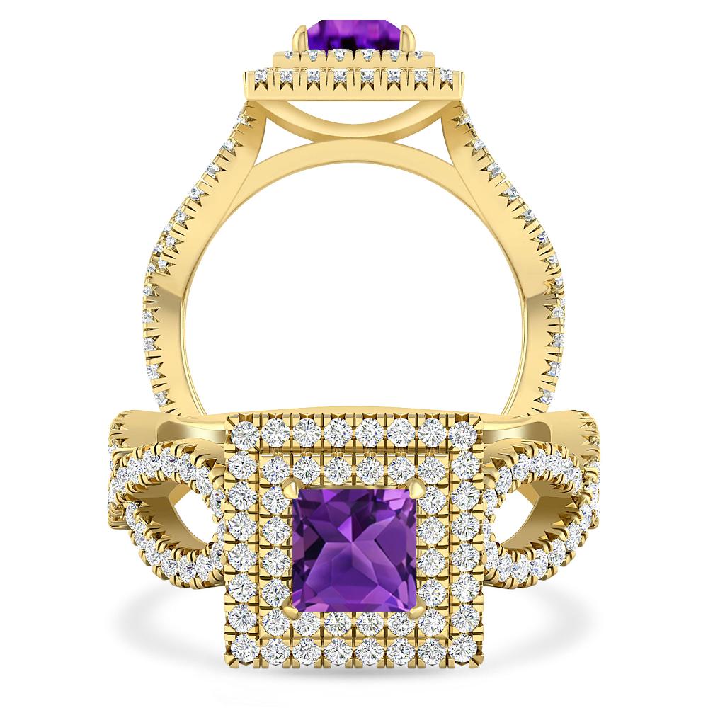 Yellow Gold - Amethyst