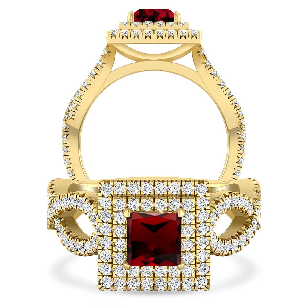 Yellow Gold - Garnet