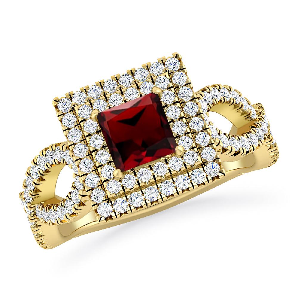 Yellow Gold - Garnet