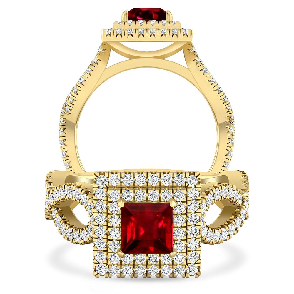 Yellow Gold - Ruby