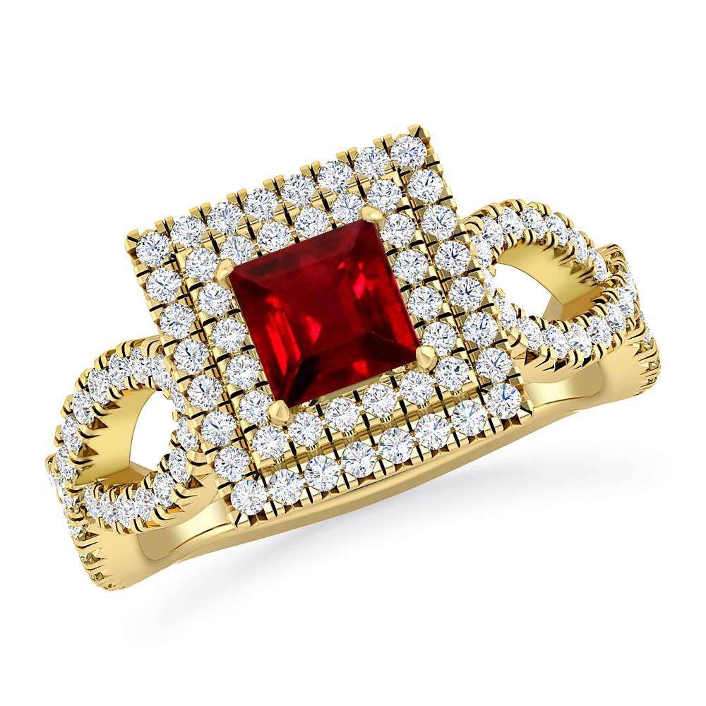 Yellow Gold - Ruby