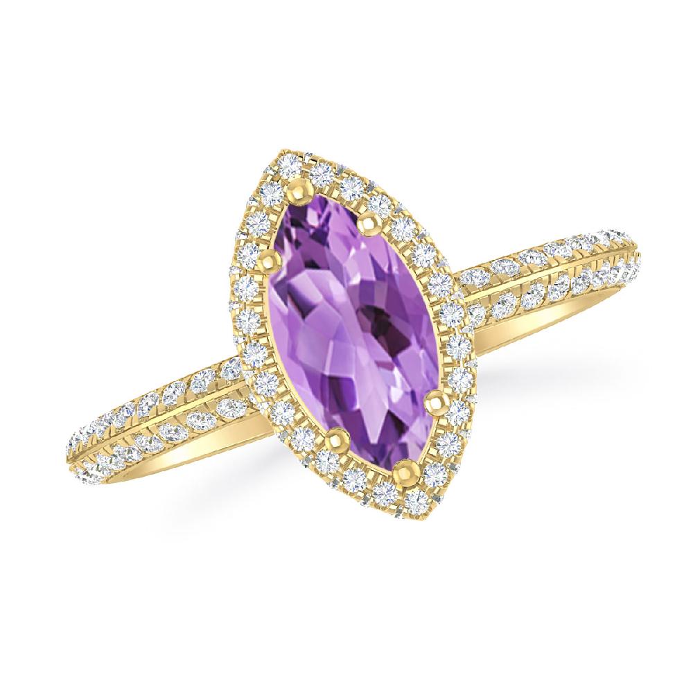 Yellow Gold - Amethyst