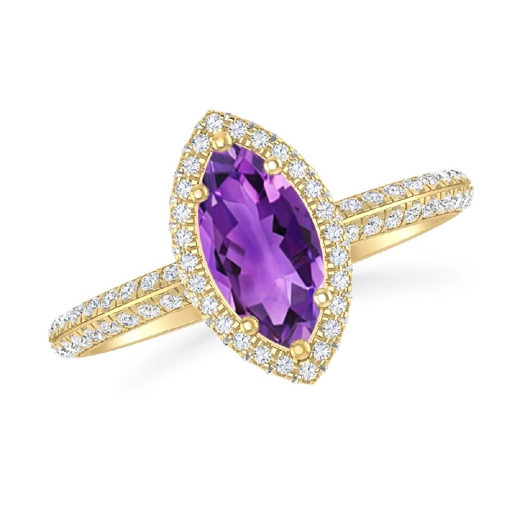 Yellow Gold - Amethyst