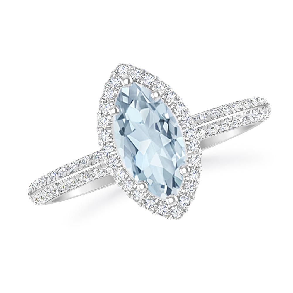 White Gold - Aquamarine