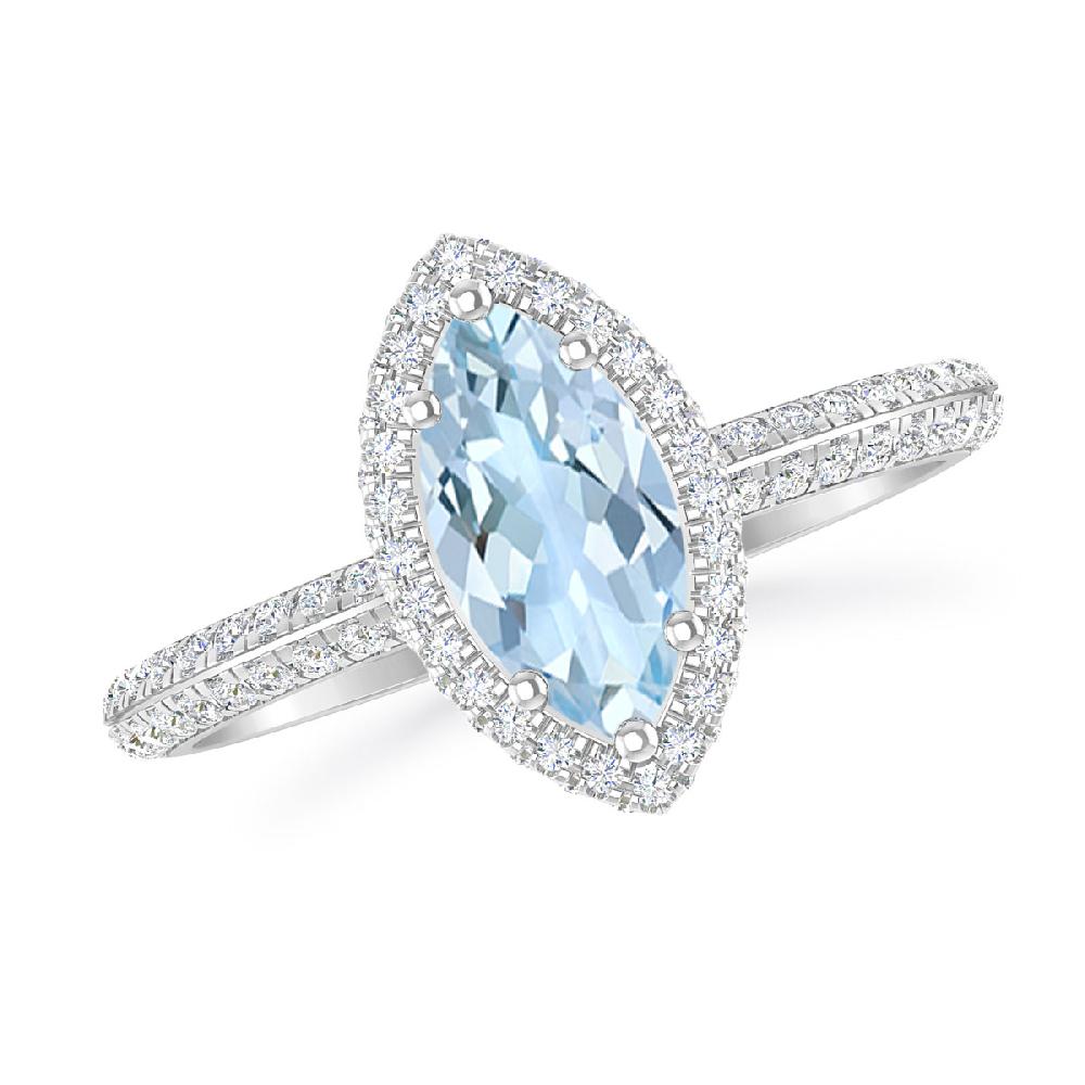 White Gold - Aquamarine