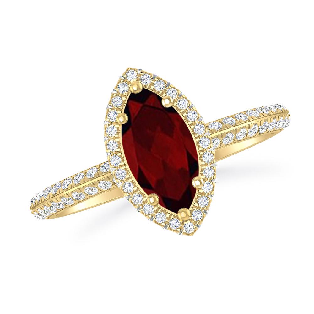 Yellow Gold - Garnet