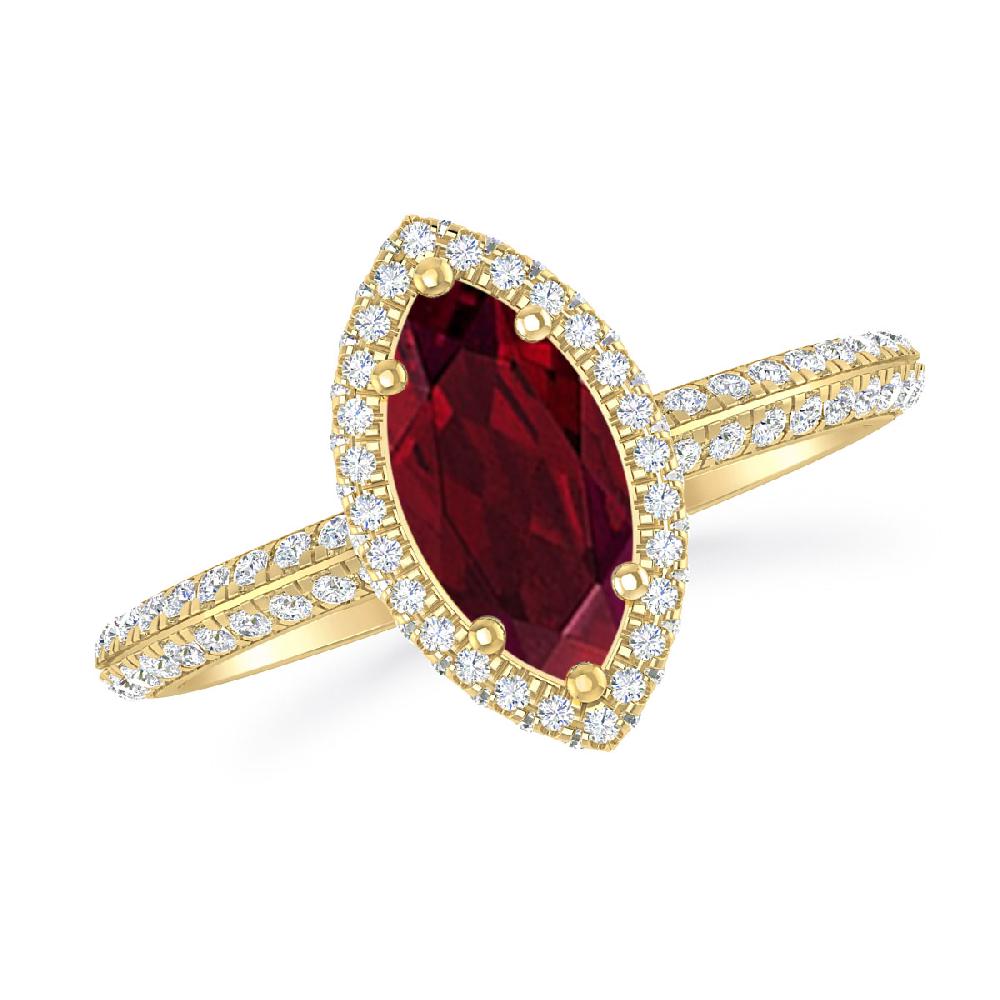 Yellow Gold - Garnet