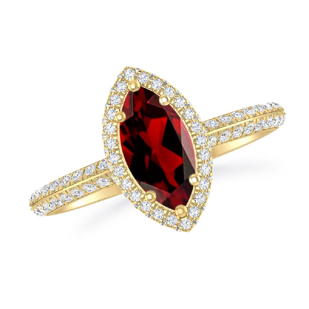 Yellow Gold - Garnet