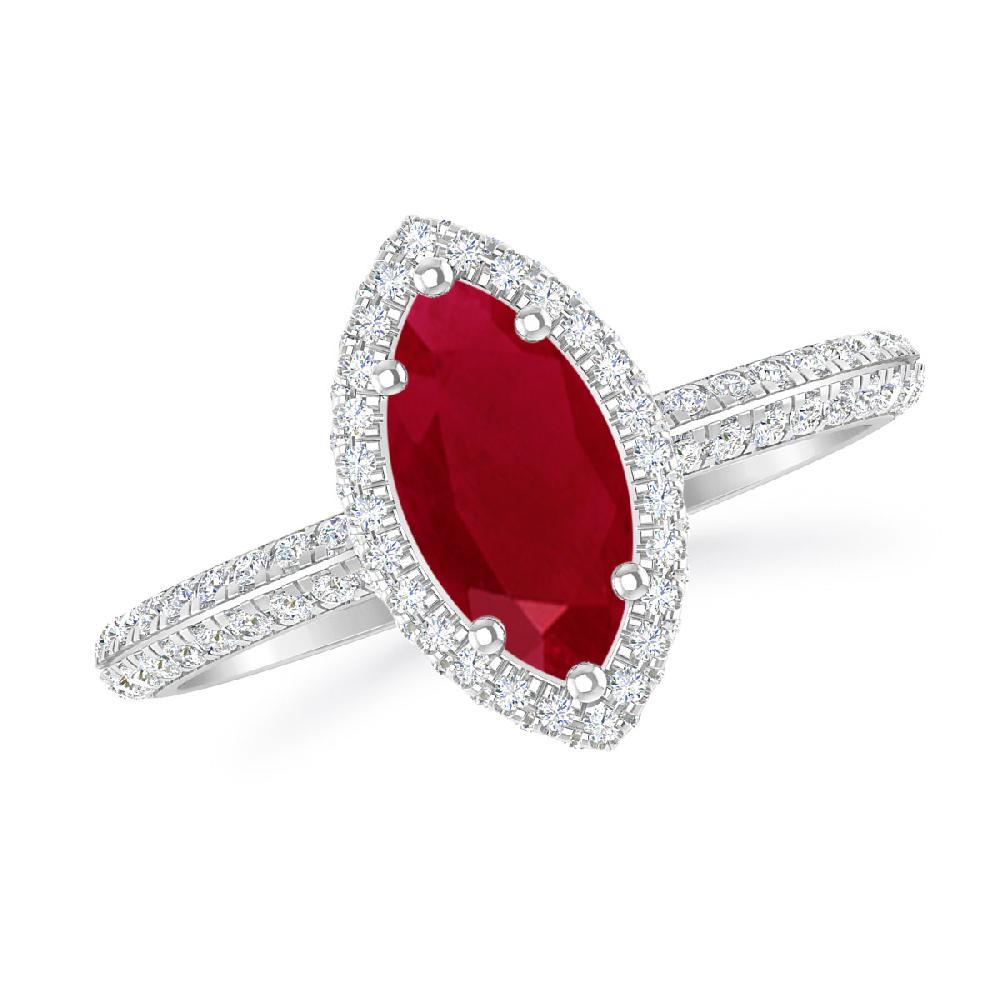 White Gold - Ruby